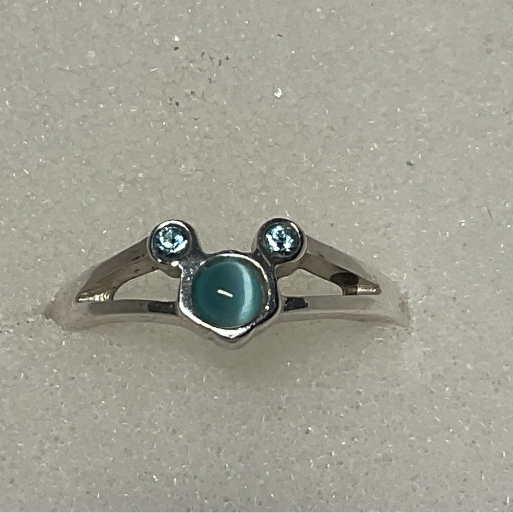 Disney 925 sterling silver ring with blue stones